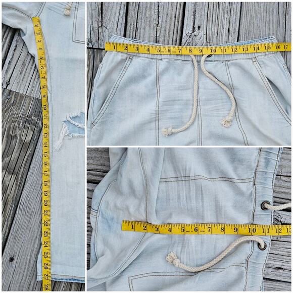 Boyfriend Joggers One Teaspoon Shabbies Jeans Size Med Light Wash Cotton Denim - Picture 11 of 14